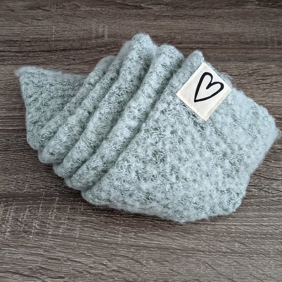 Rae Dunn Love Light Blue Infinity Scarf